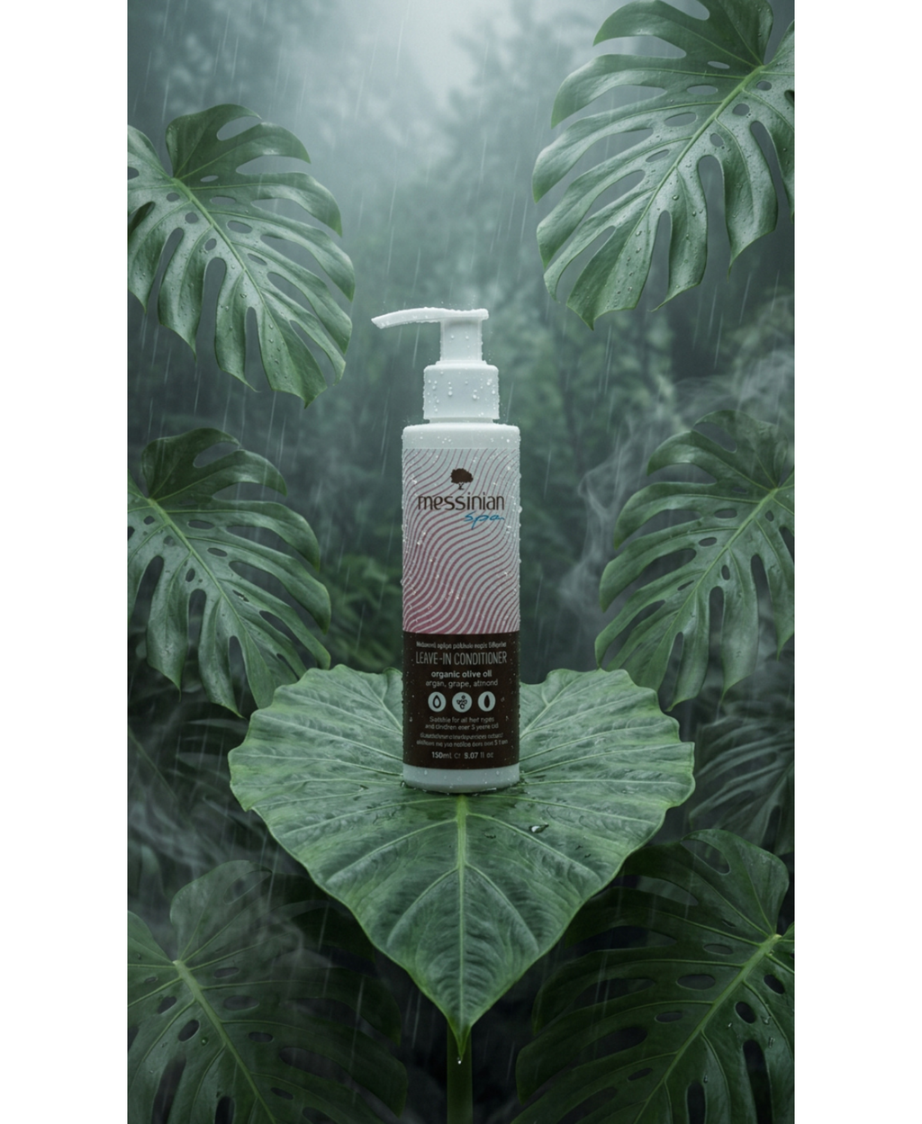 Leave-in hårbalsam med argan, druva och mandel från Messinian Spa
